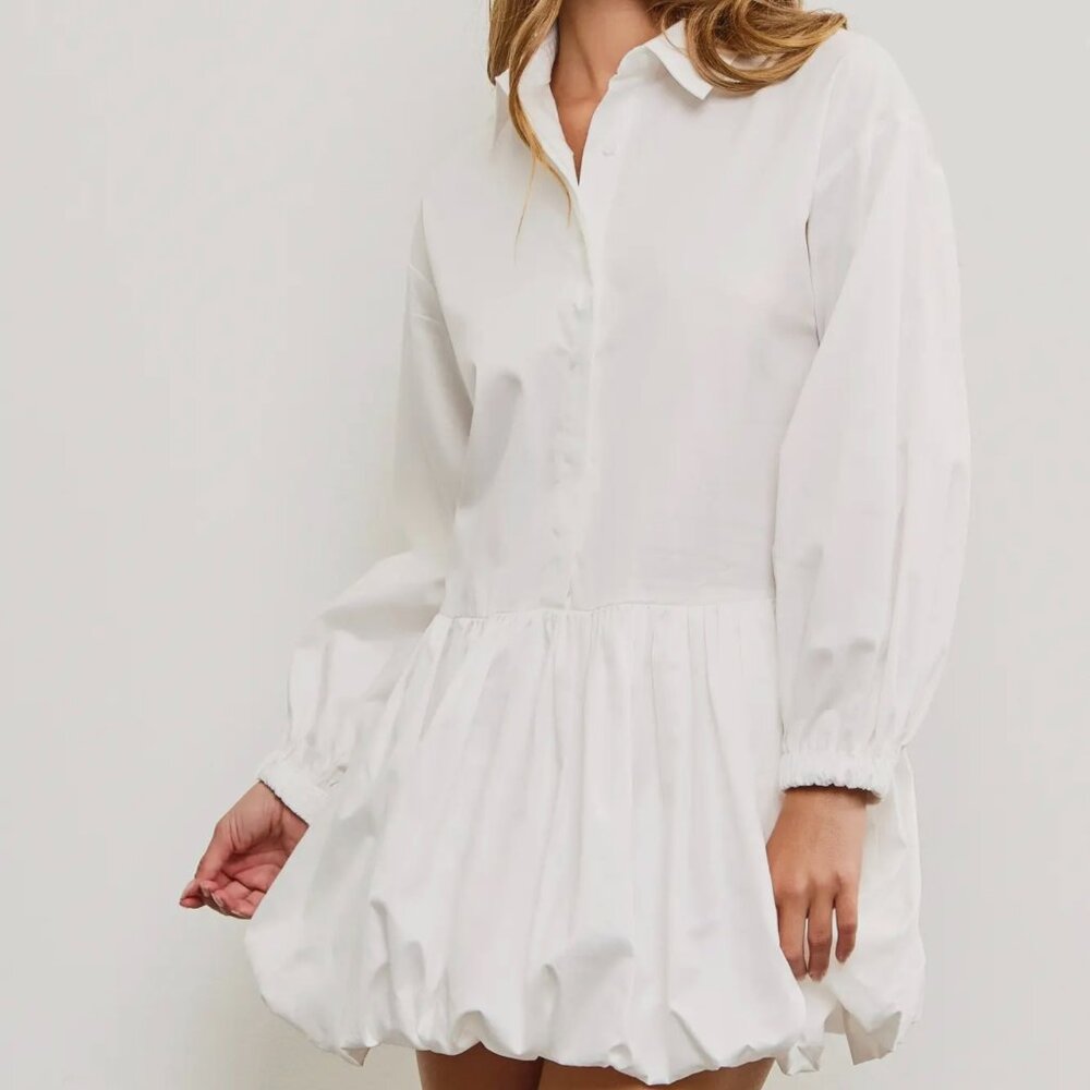 NEW - White Balloon Dress